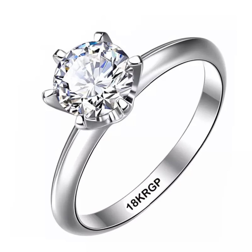 Bridal jewelry gold ring 18 KRGP size 8